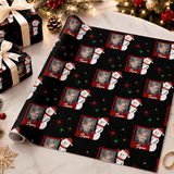 Personalized Snowman Wrapping Paper | Custom Gift Wrap - London Penny Gift Wrap