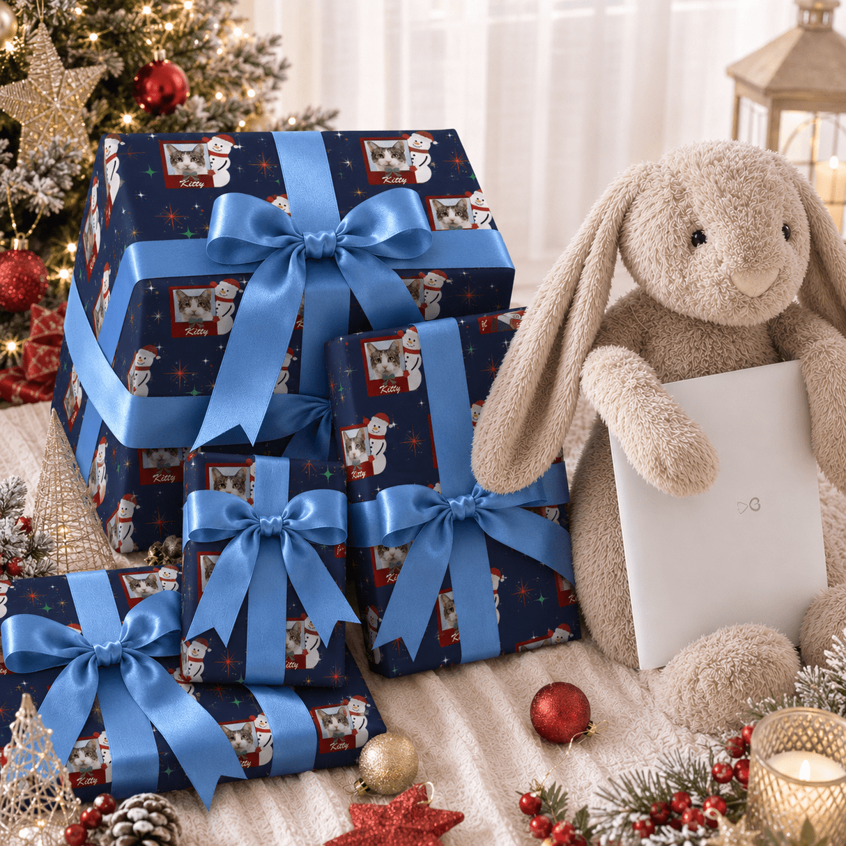 Personalized Snowman Wrapping Paper | Custom Gift Wrap - London Penny Gift Wrap