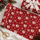 Personalized Holiday Plaid Snowfall Wrapping Paper | Custom Gift Wrap