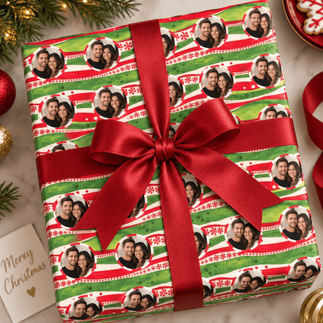 Personalized Peppermint Whispers Wrapping Paper | Custom Gift Wrap - London Penny Gift Wrap