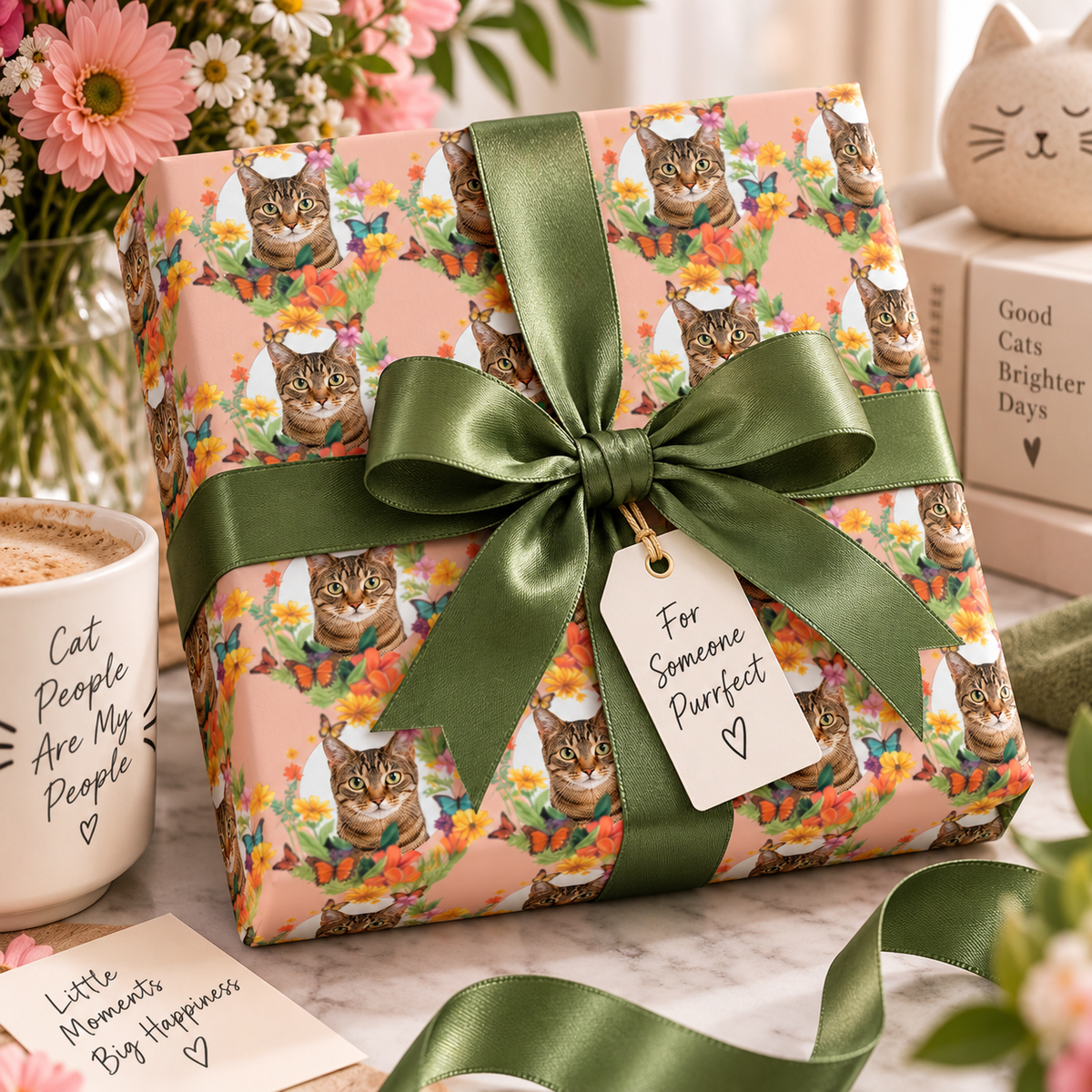 Personalized Garden Party Wrapping Paper | Custom Gift Wrap