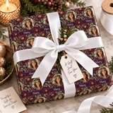 Personalized Garnet Garden Wrapping Paper | Custom Gift Wrap - London Penny Gift Wrap