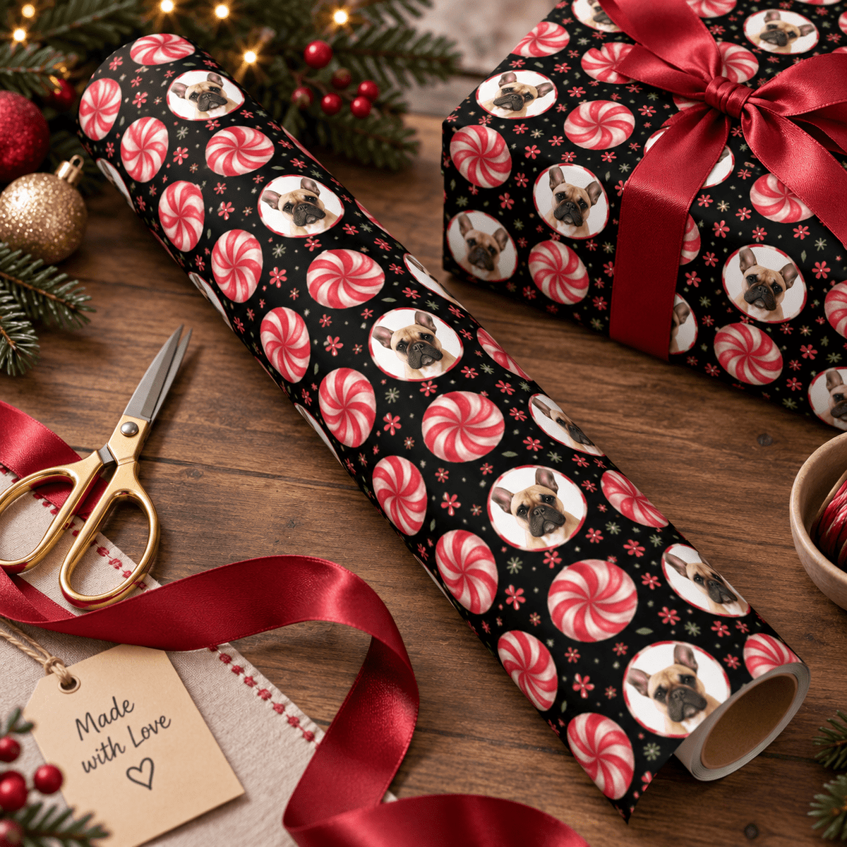 Personalized Sweet Swirl Wrapping Paper | Custom Gift Wrap - London Penny Gift Wrap
