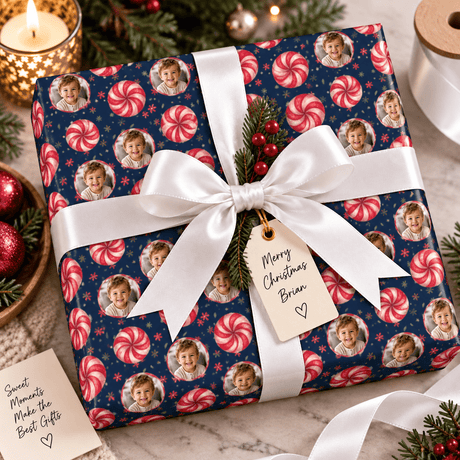 Personalized Sweet Swirl Wrapping Paper | Custom Gift Wrap - London Penny Gift Wrap