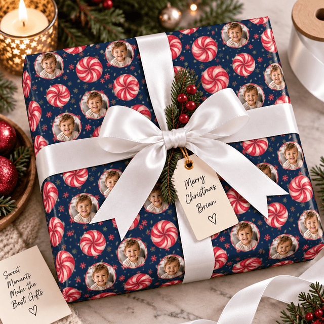 Personalized Sweet Swirl Wrapping Paper | Custom Gift Wrap - London Penny Gift Wrap