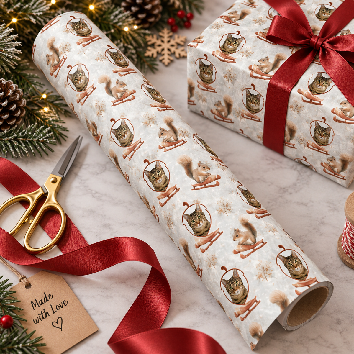 Personalized Snowbound Wrapping Paper | Custom Gift Wrap
