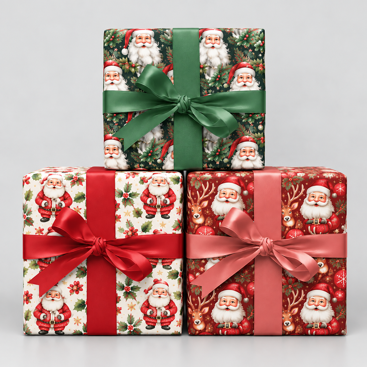 Santa Surprises Gift Wrap Bundle - 3 Roll Set