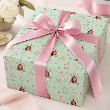 Personalized Princess Celebration Wrapping Paper | Custom Gift Wrap - London Penny Gift Wrap