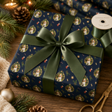 Personalized Santa's Favorite Pup Wrapping Paper | Custom Gift Wrap