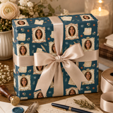 Personalized Vintage Letters Wrapping Paper | Custom Gift Wrap