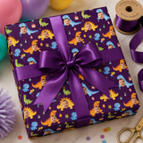 Personalized Roarsome Birthday Wrapping Paper | Custom Gift Wrap