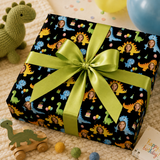 Personalized Roarsome Birthday Wrapping Paper | Custom Gift Wrap