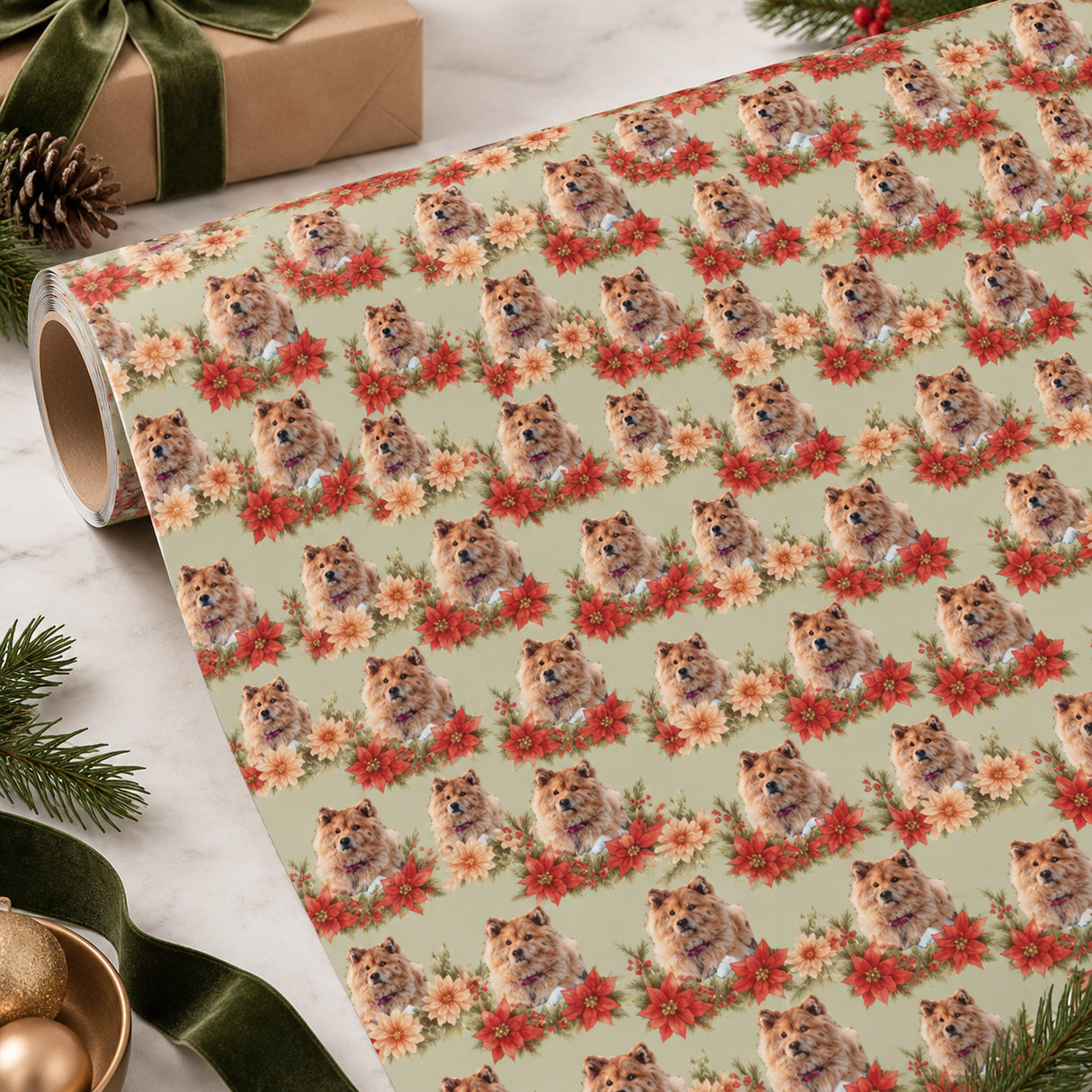 Personalized Festive Garden Wrapping Paper | Custom Gift Wrap