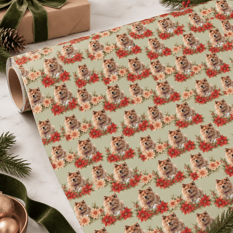 Personalized Festive Garden Wrapping Paper | Custom Gift Wrap - London Penny Gift Wrap