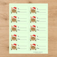 Chausie Santa Paws Gift Tag Sticker Sheet - London Penny Gift Wrap