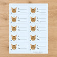 Chausie Pawprint Wishes Gift Tag Sticker Sheet - London Penny Gift Wrap