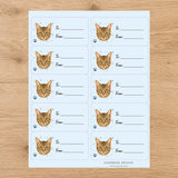 Chausie Pawprint Wishes Gift Tag Sticker Sheet - London Penny Gift Wrap