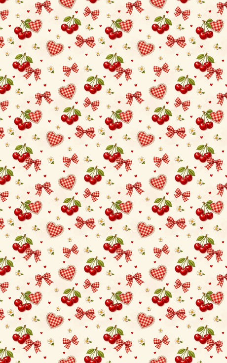 Cherry Heart Picnic - London Penny Gift Wrap