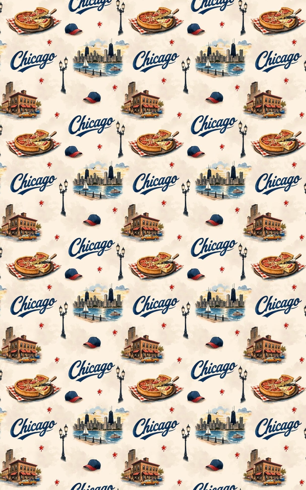 Chicago Windy City Blues - London Penny Gift Wrap