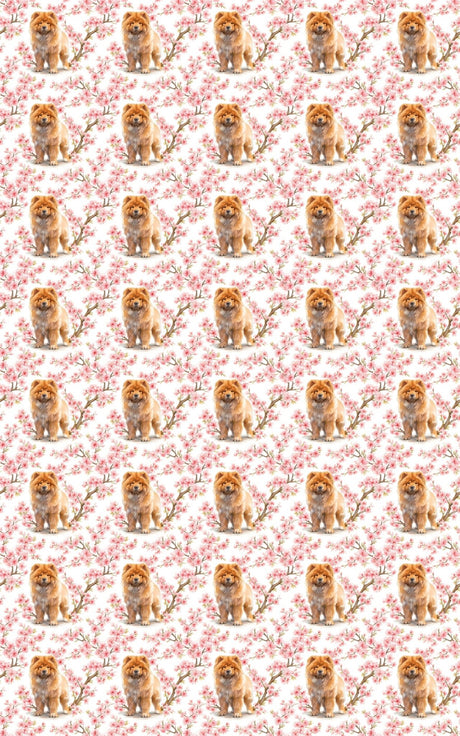 Chow Chow Cherry Blossom - London Penny Gift Wrap