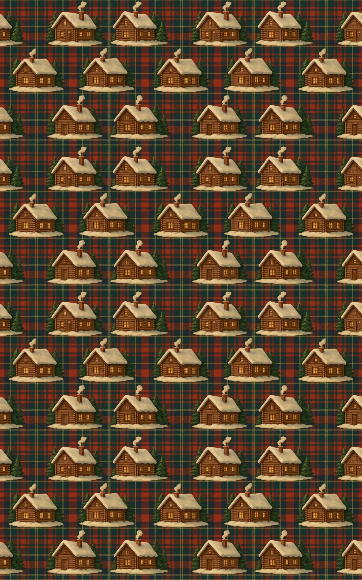 Christmas Cabin Tartan - London Penny Gift Wrap