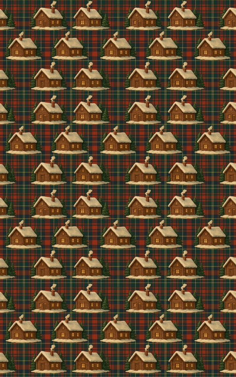 Christmas Cabin Tartan - London Penny Gift Wrap