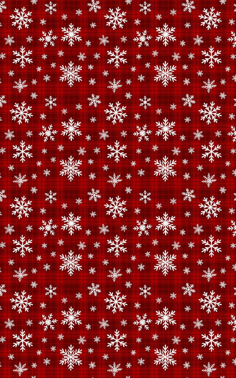 Holiday Plaid Snowfall - London Penny Gift Wrap