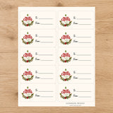 Classic Christmas Cheer Gift Tag Sticker Sheet