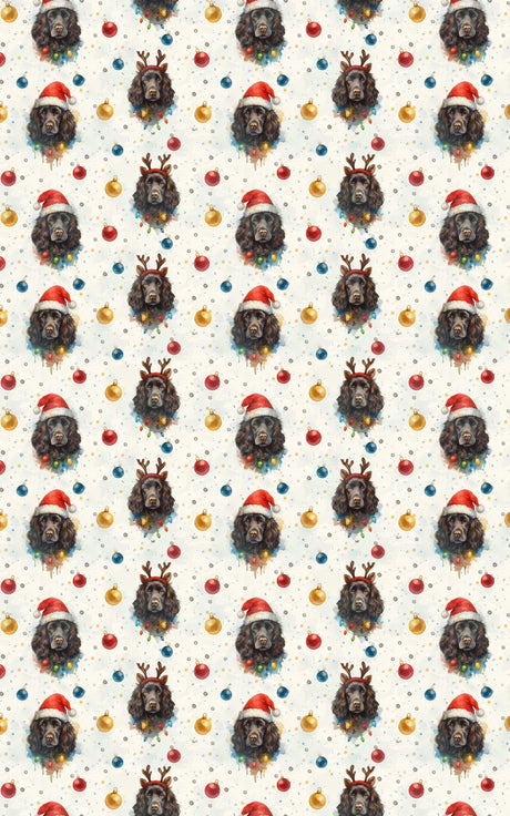 Santa’s Little Spaniel - London Penny Gift Wrap