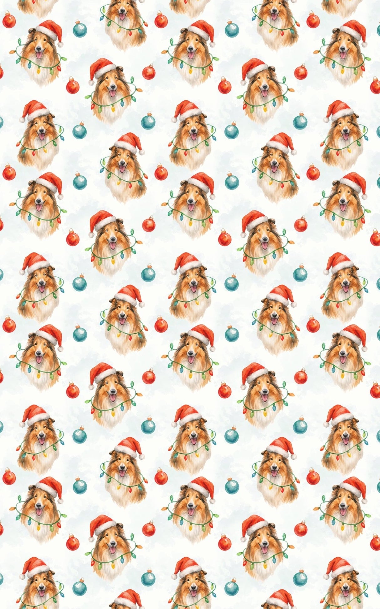 Snowlight Collie - London Penny Gift Wrap