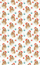 Snowlight Collie - London Penny Gift Wrap