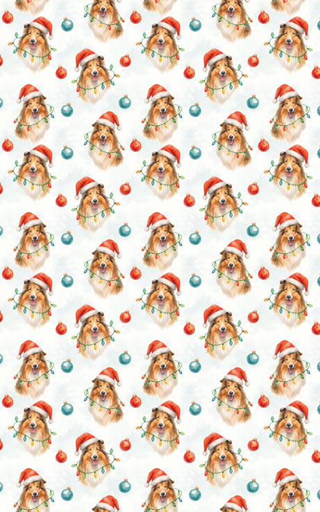 Snowlight Collie - London Penny Gift Wrap