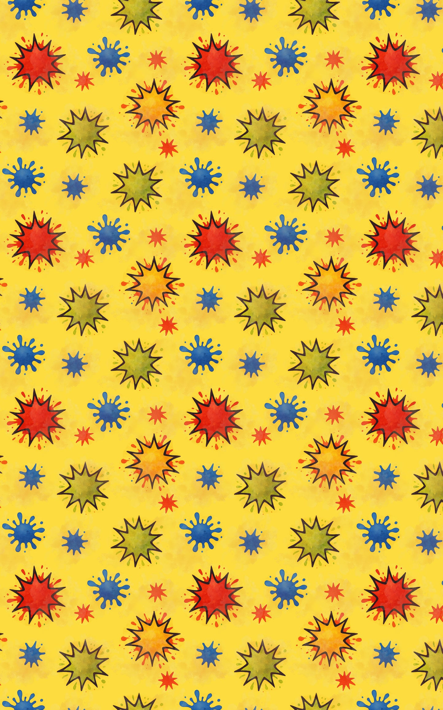 Color Splash Comic Bursts