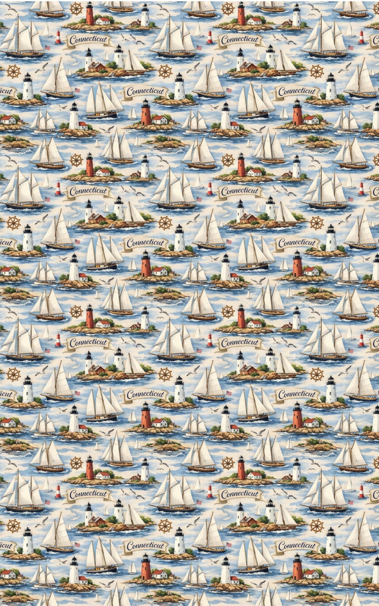 Connecticut Coastal New England - London Penny Gift Wrap