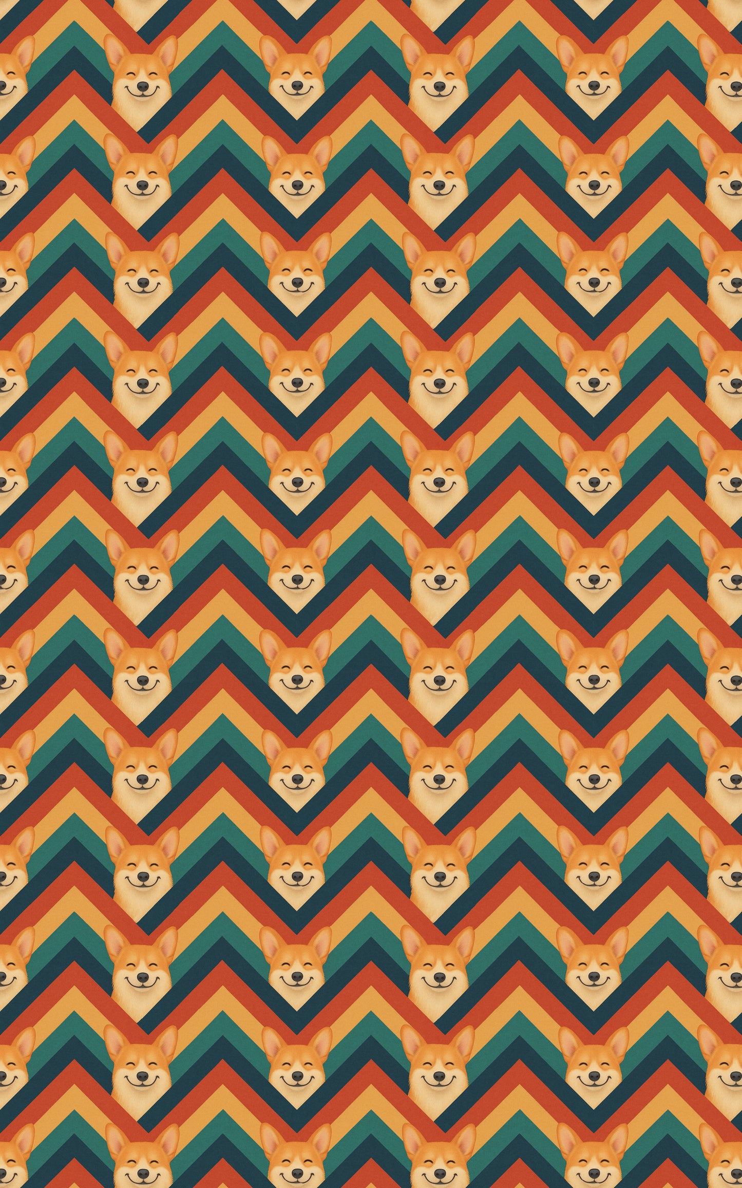 Corgi Chevron Chic