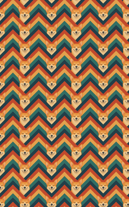 Corgi Chevron Chic