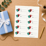 Cozy Christmas Cocoa Gift Tag Sticker Sheet