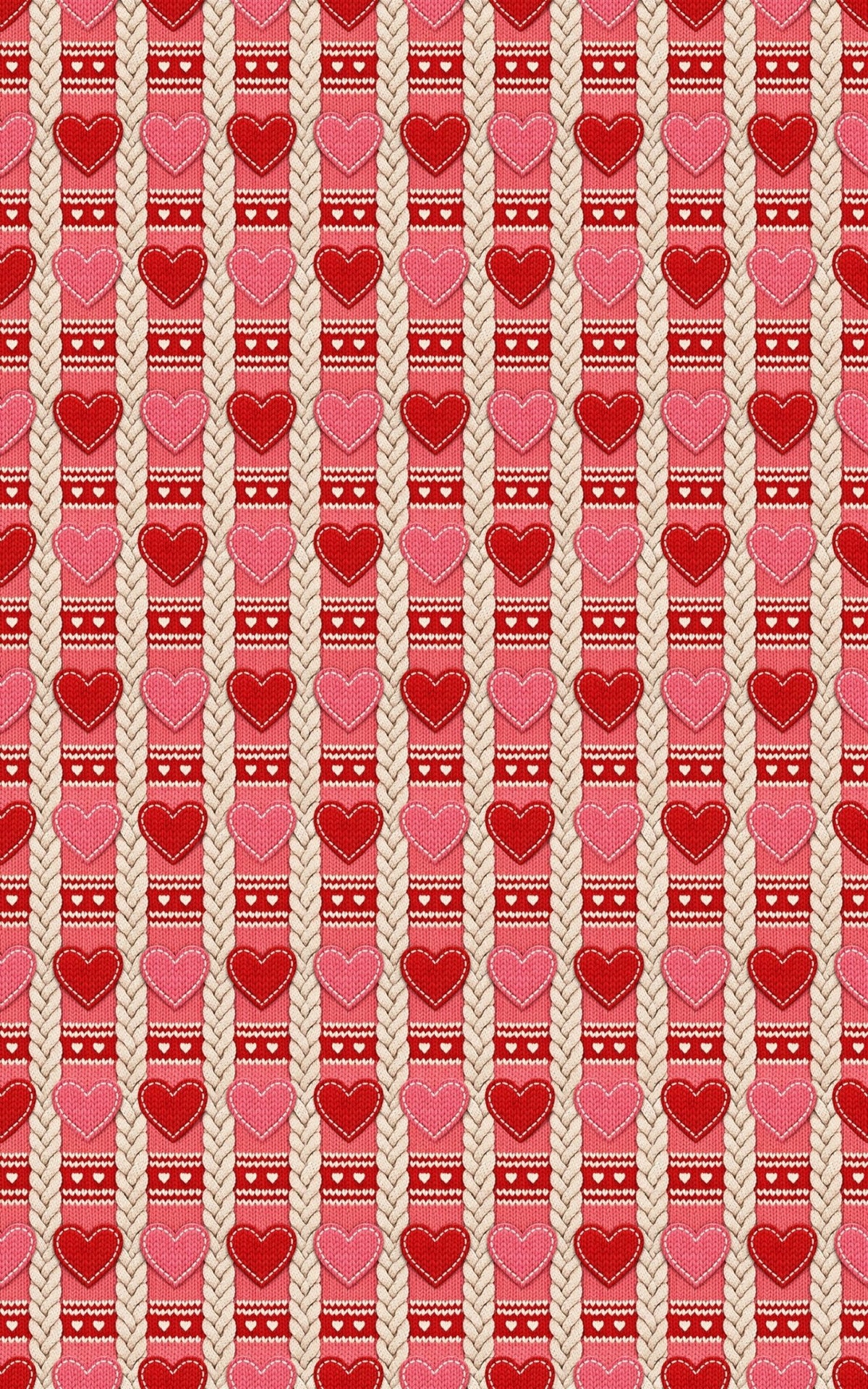 Cozy Knit Hearts - London Penny Gift Wrap