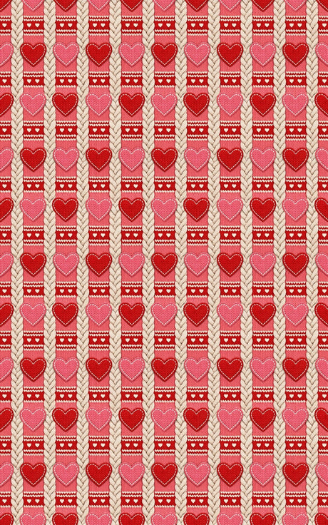Cozy Knit Hearts - London Penny Gift Wrap