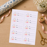 Cupcake Wishes Gift Tag Sticker Sheet