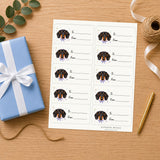 Dachshund Paws & Bows Gift Tag Sticker Sheet