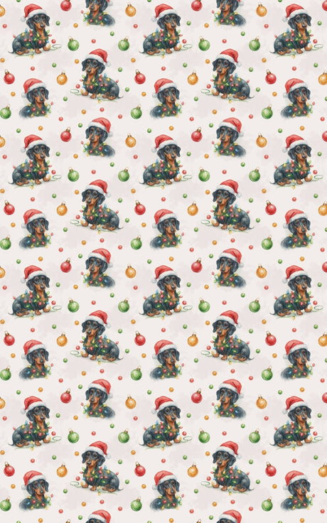 Dachshund Noel Sparkle - London Penny Gift Wrap
