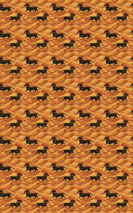 Dachshunds in the Dunes - London Penny Gift Wrap