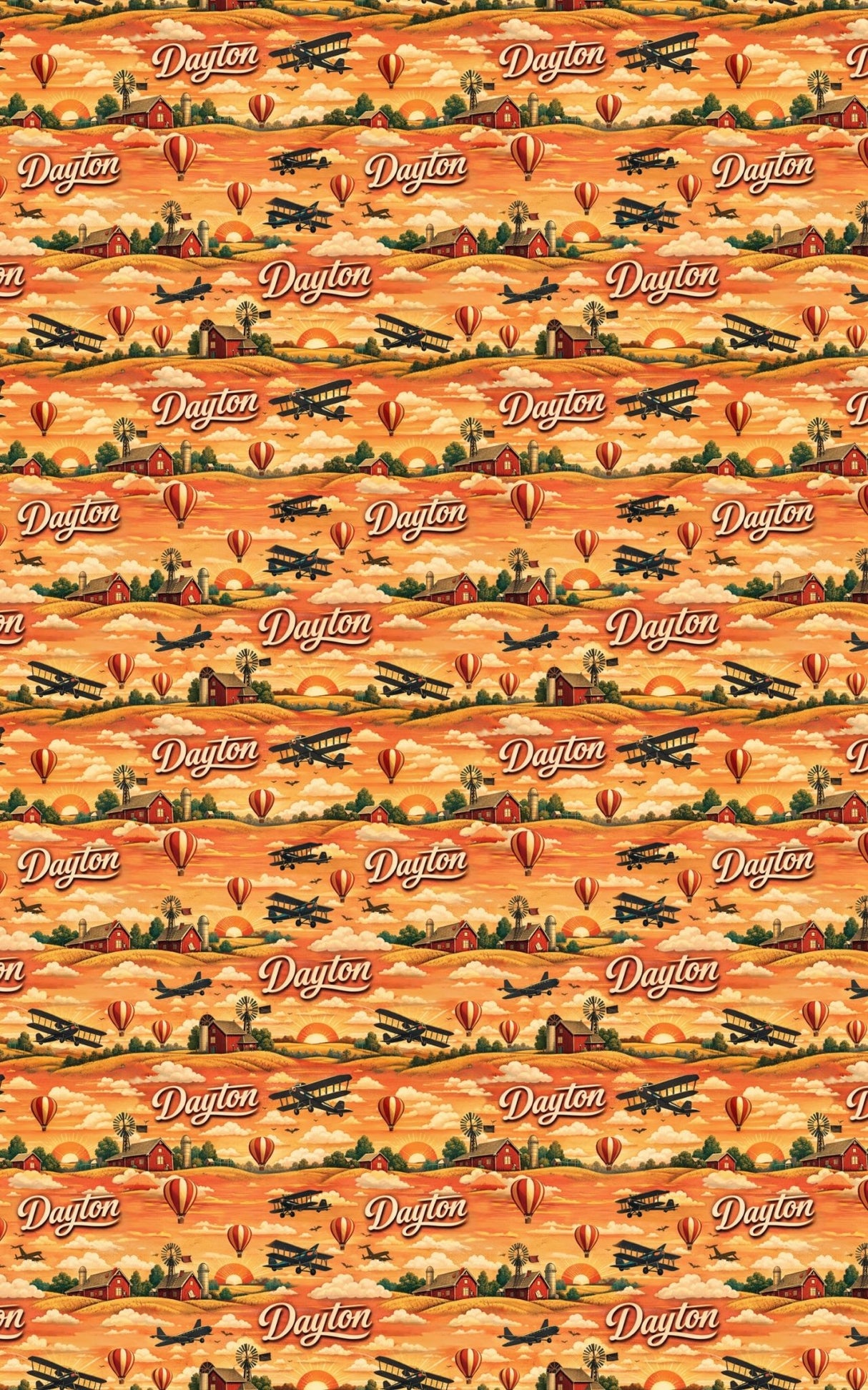 Dayton Wright Brothers Glow - London Penny Gift Wrap