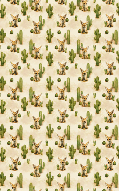 Desert Fox & Cactus