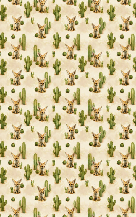 Desert Fox & Cactus - London Penny Gift Wrap