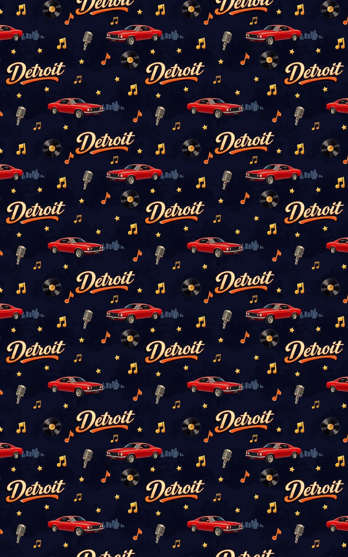 Detroit Motor City Memories - London Penny Gift Wrap