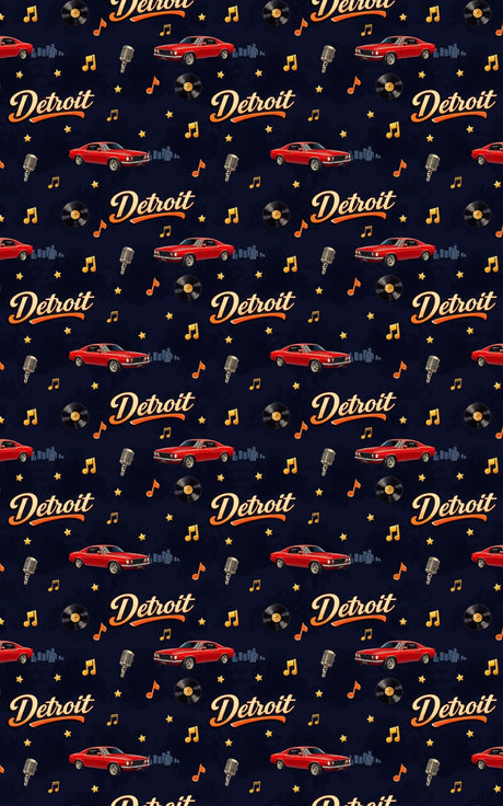 Detroit Motor City Memories - London Penny Gift Wrap