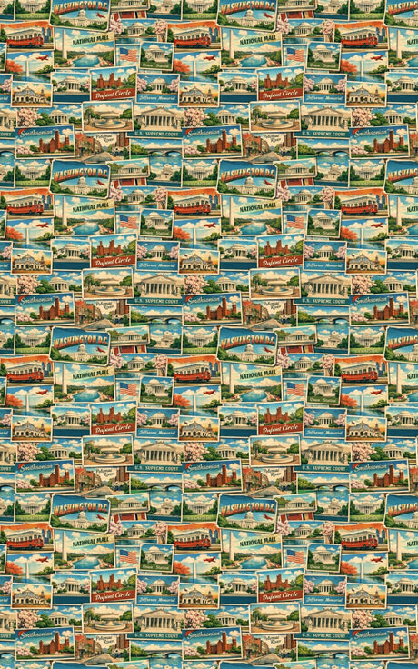 District of Columbia Postcard Memories - London Penny Gift Wrap