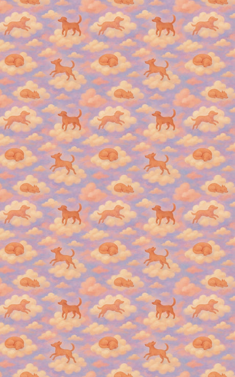 Dog & Daydream Clouds - London Penny Gift Wrap